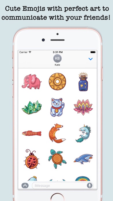 Cute Art Stickers For iMessageのおすすめ画像1