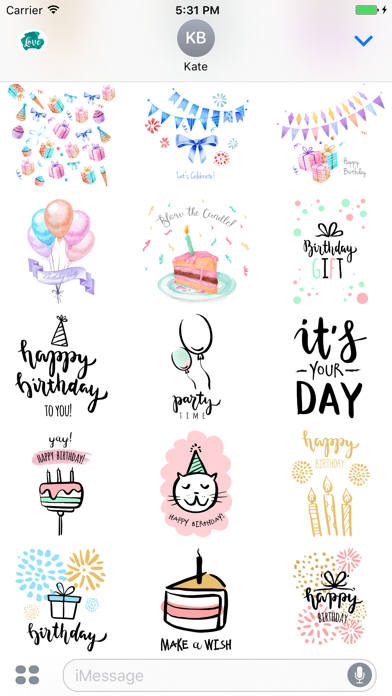 Watercolor Emoji Stickers for iMessage & WhatsApp Screenshot