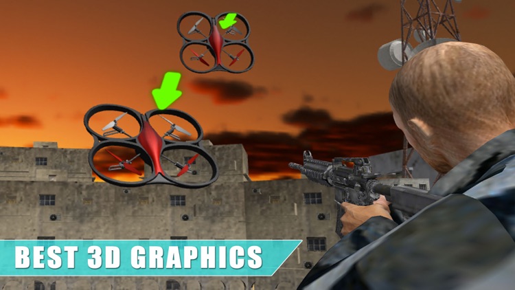 Drone  attack simulator gunship : shooting games
