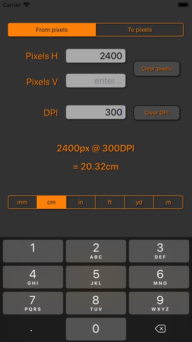 Pixel calculator screenshot 2