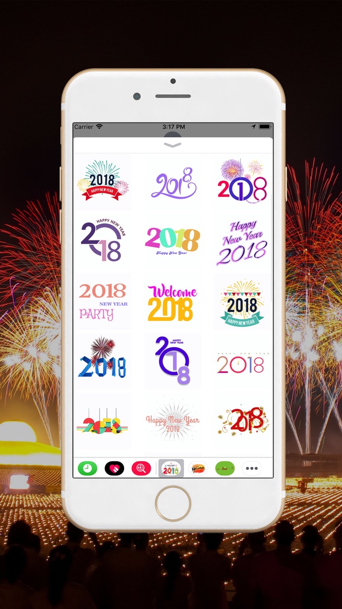 Happy New Year 2018 Stickers