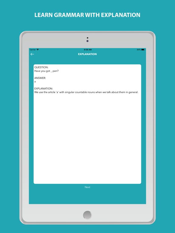 Creative - English learning iPad screenshot