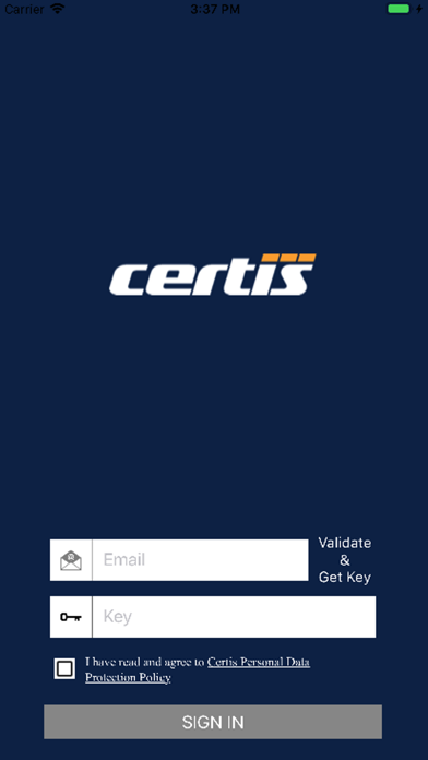 Screenshot #1 pour Certis Guest Pre-Registration