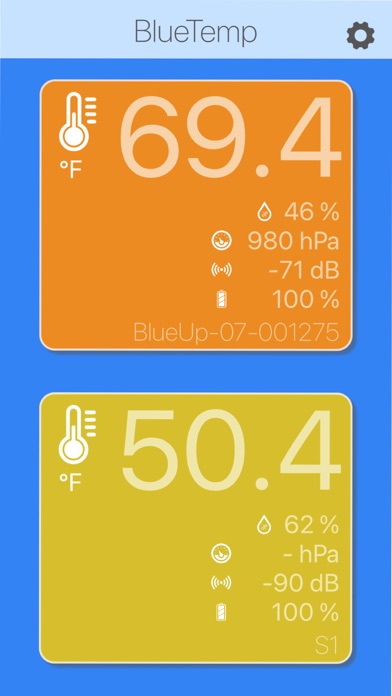 BlueTemp - Sensor Dashboard screenshot 3