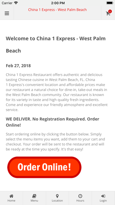 How to cancel & delete China 1 Express W Palm Beach from iphone & ipad 1