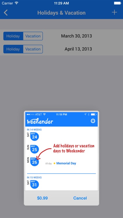 Weekender - Weekend Calendar screenshot-4
