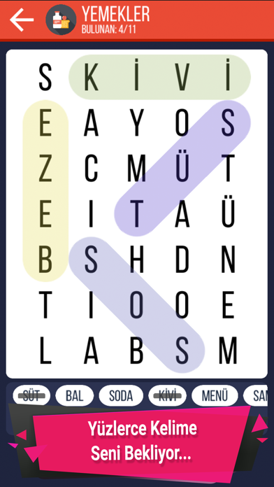 Screenshot #1 pour Kelime Sarmalı: Harfleri Bul
