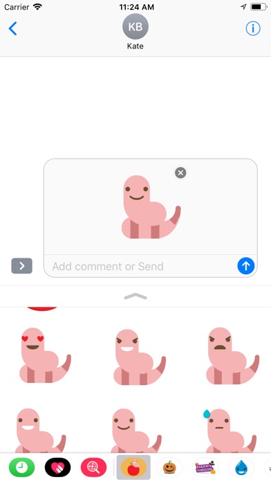 Earthworm emoji & stickers screenshot 3