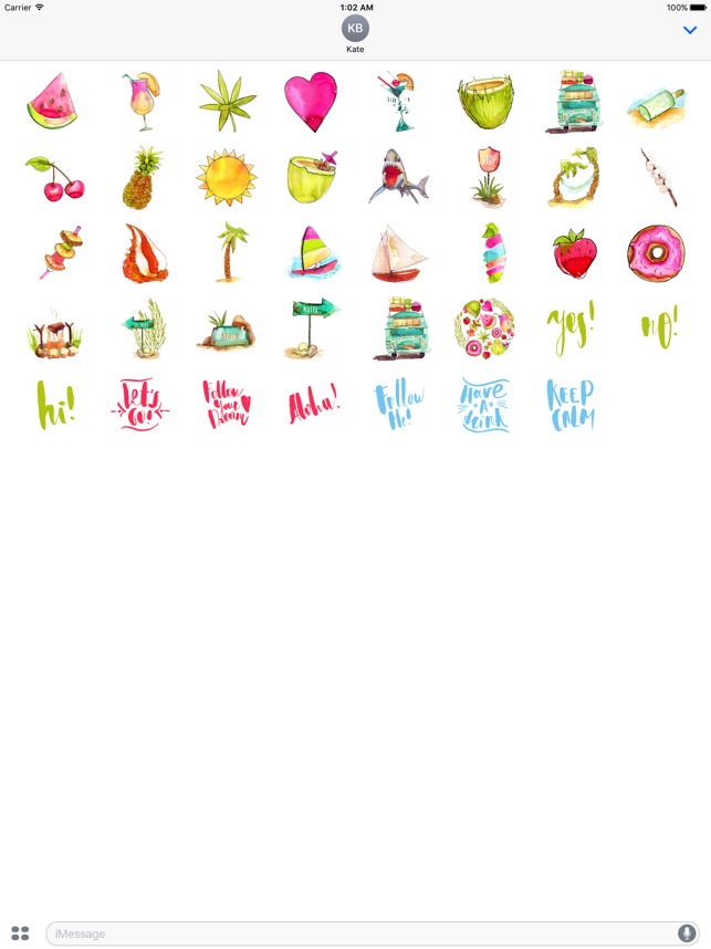 ‎California Summer Stickers Screenshot