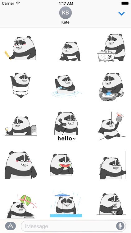 Always Smiling Panda Stickers