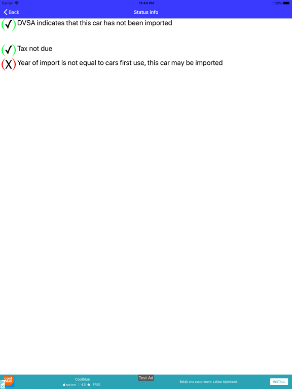 Car Check App iPad screenshot 5 - Shopping app