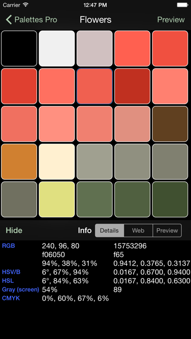 Screenshot #2 pour Palettes