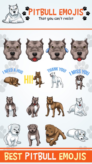 PitbullMoji - Pit Bull Emojis Screenshot