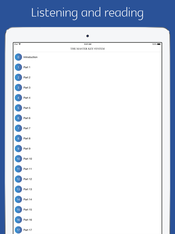 The Master Key System - audio iPad screenshot