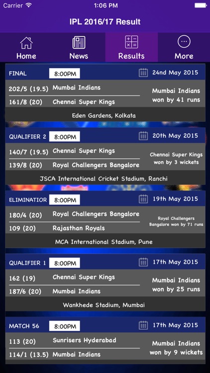 IPL 2018 Live