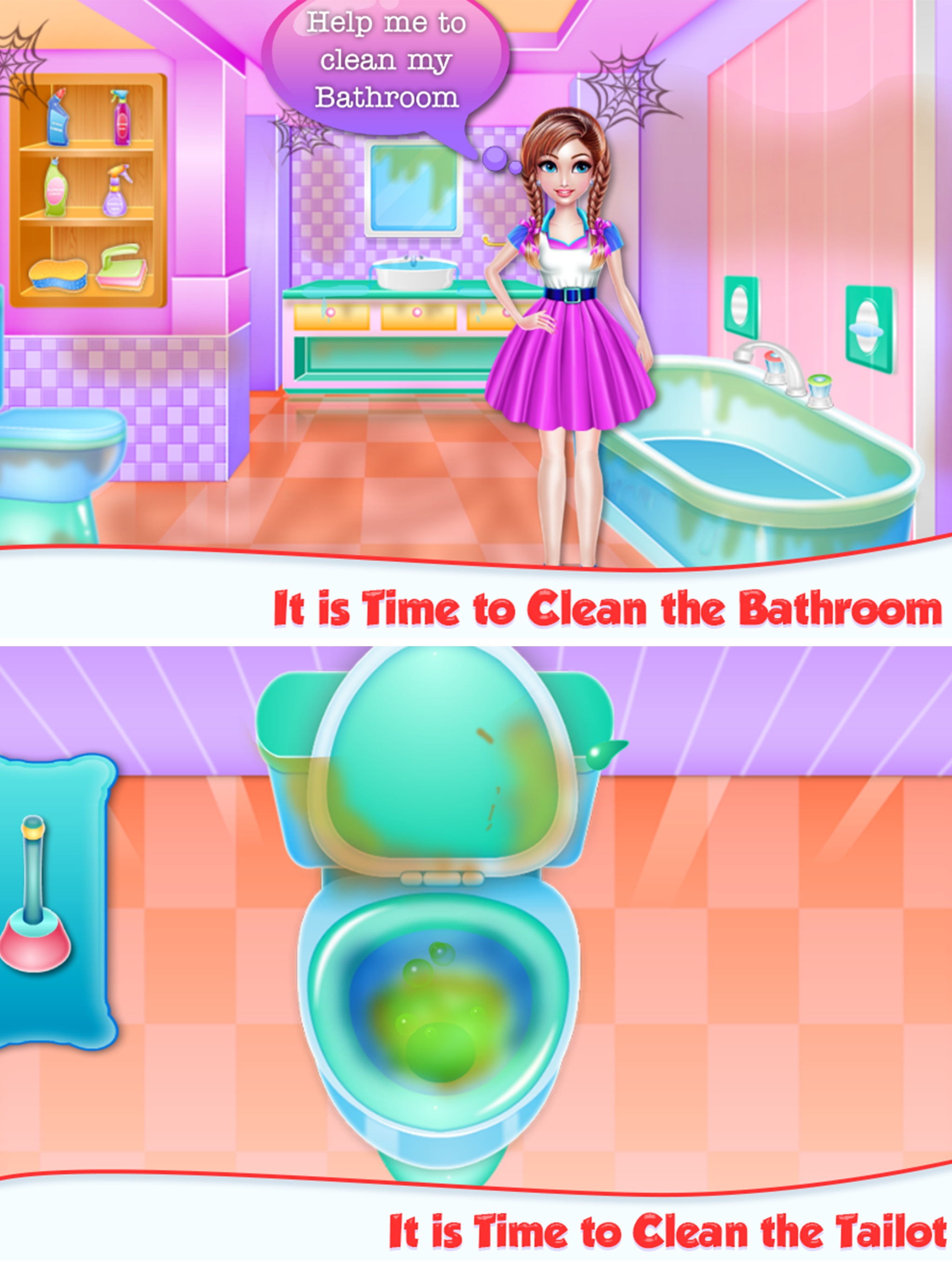 Highschool Girls House Cleanup