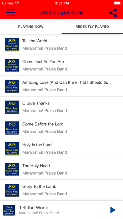 JSKS Gospel Radio iPhone screenshot 2 - Music app
