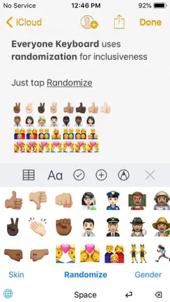 Everyone Emoji Keyboard iPhone image 1