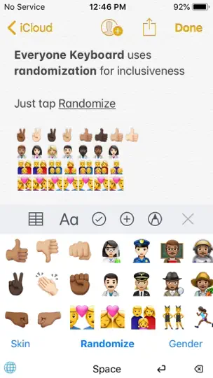 Скриншот Everyone Emoji Keyboard на iPhone 1