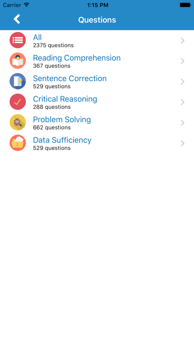 Screenshot #1 pour GMAT Practice Tests