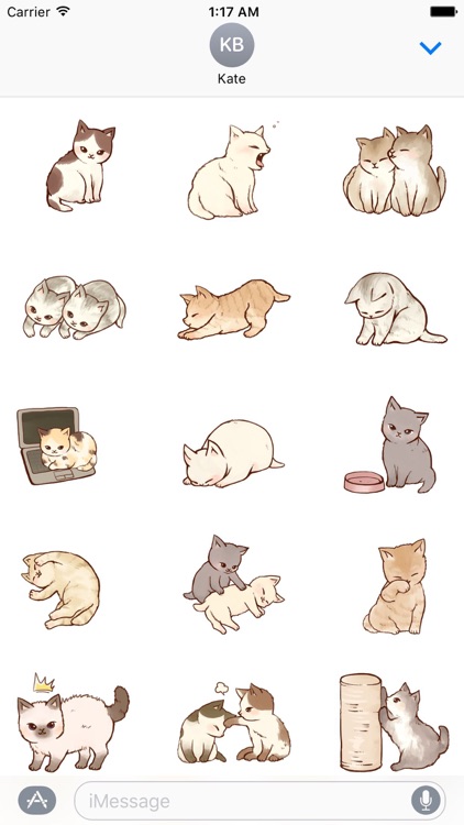 Cute Kittens Animated Stickers