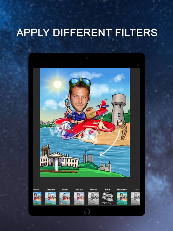 Cartoon Caricature Face Camera iPad screenshot