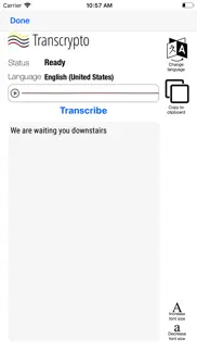 transcrypto audio transcriber iphone screenshot 2