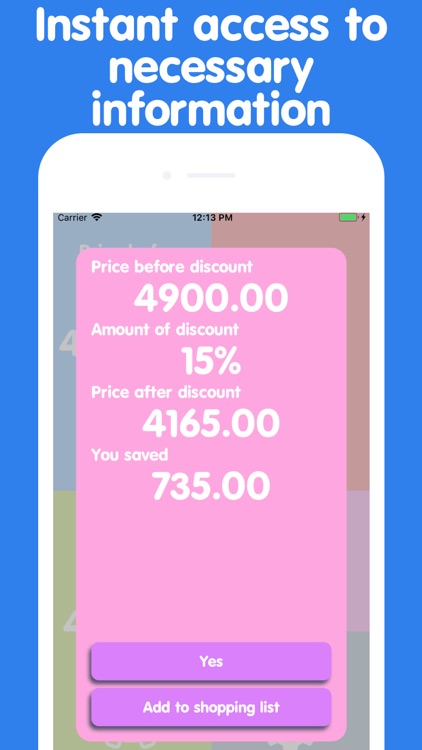 Easy shopping - discount list