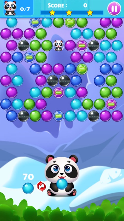 Bubble pop cat rescue match 3 puzzle