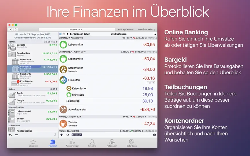 Screenshot von IFinance 4 auf dem iPhone 1