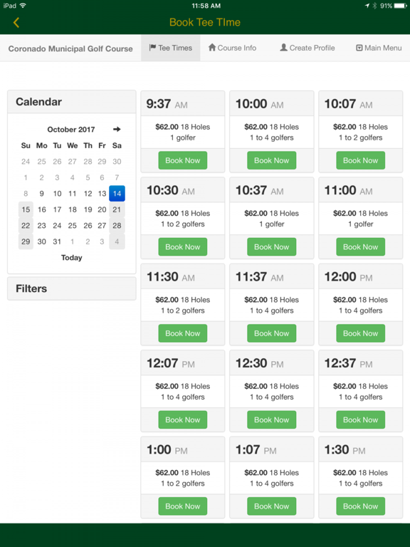 Coronado Golf Course iPad screenshot 2 - Sports app