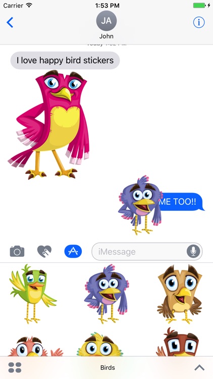 Happy Bird Stickers