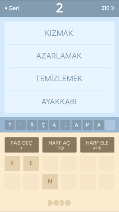 Resimsiz Kelime Bulmaca screenshot 2