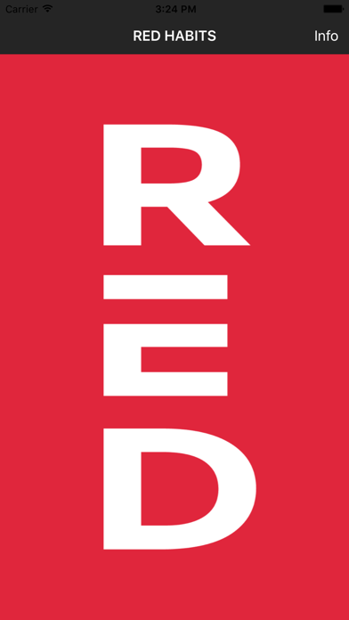 RED Habits app screenshot