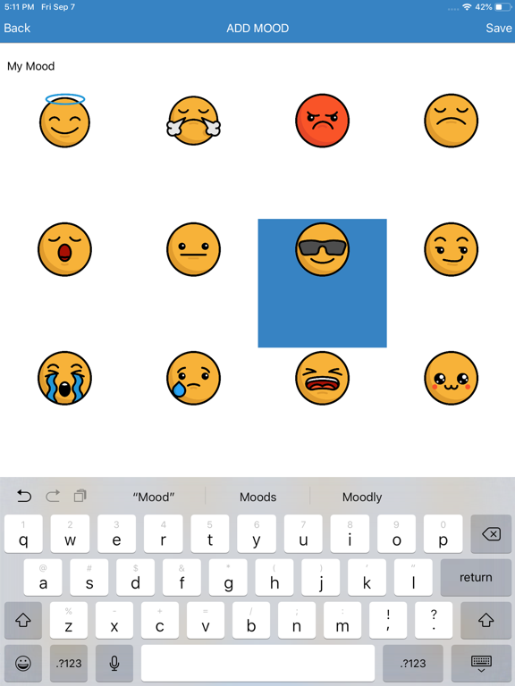 Moodly: Mood Tracker & Journal iPad screenshot 6 - Lifestyle app