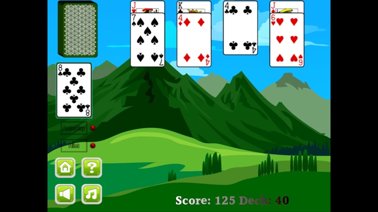 Aces Up Solitaire card game