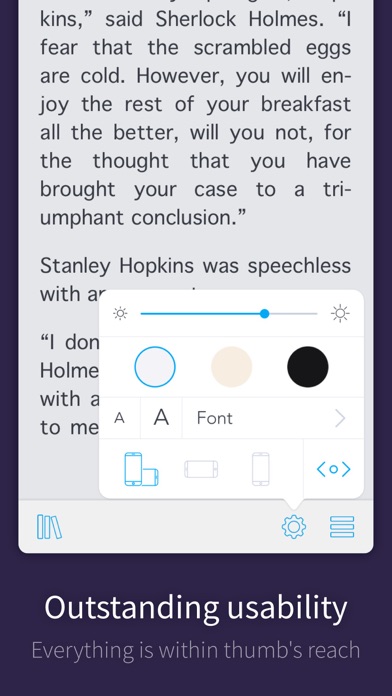 Delta. Modern ebook reader Screenshot