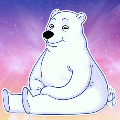 Iced White Bear Stickers icon