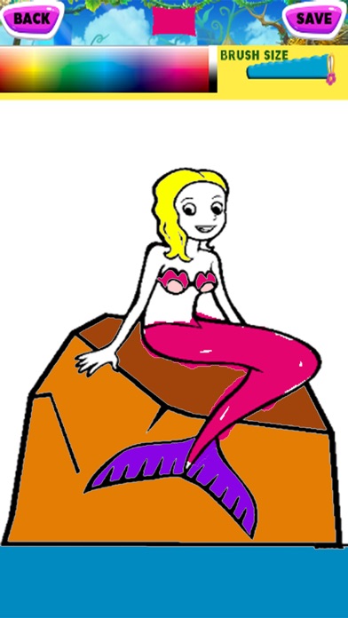 Cartoon Mermaid Paint Little screenshot 3