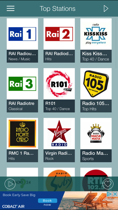 Screenshot #1 pour iRadio Italia - Tuner