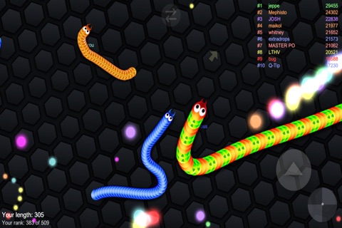 Скриншот из Glowing Snake King Online Game