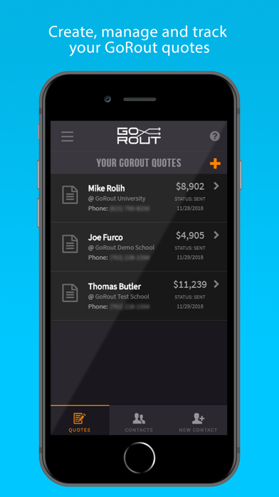 GoRout Coach Sales Application screenshot 2