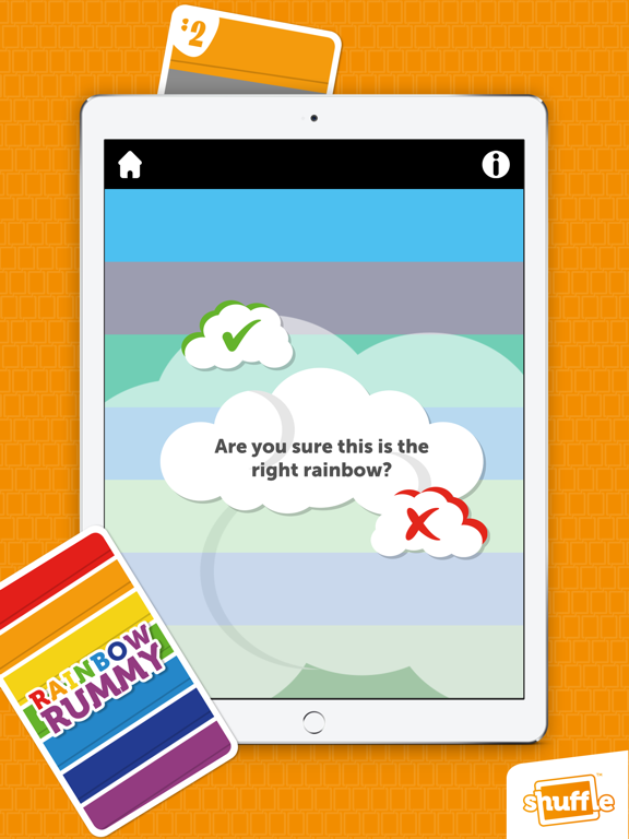 Rainbow Rummy by ShuffleCards iPad screenshot