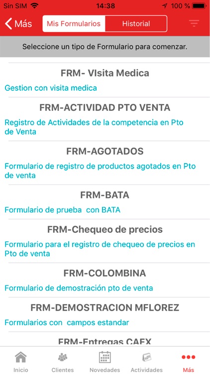 Gestión Móvil - Forms