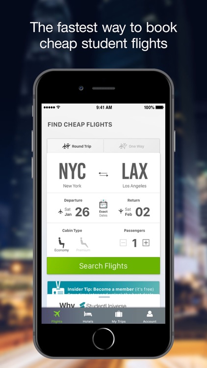 Flights by StudentUniverse screenshot-0