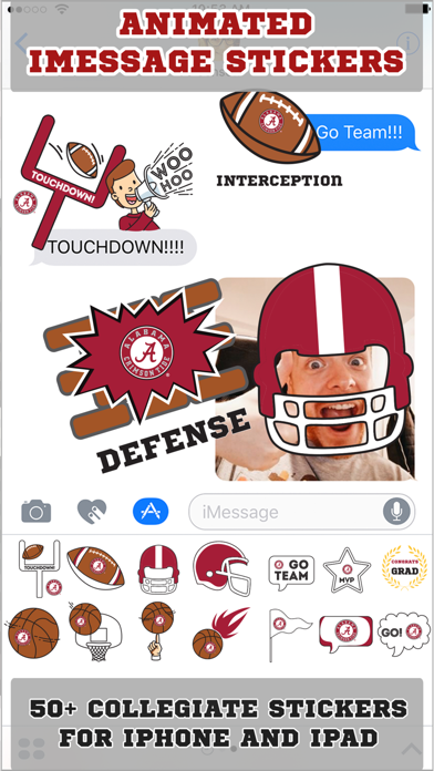 Crimson Tide Animated Emojis Screenshot 1 - AppWisp.com Crimson Tide Animated Emojis Screenshot 1 - AppWisp.com