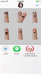 Finger Smiley Animated Sticker Captura de tela 4