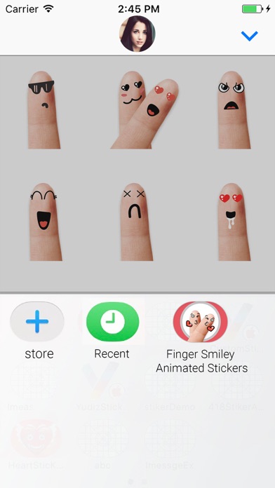 Finger Smiley Animated Sticker screenshot 4