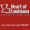 Now Heart of Louisiana Credit Union members can easily access their money anytime, anywhere from a mobile device