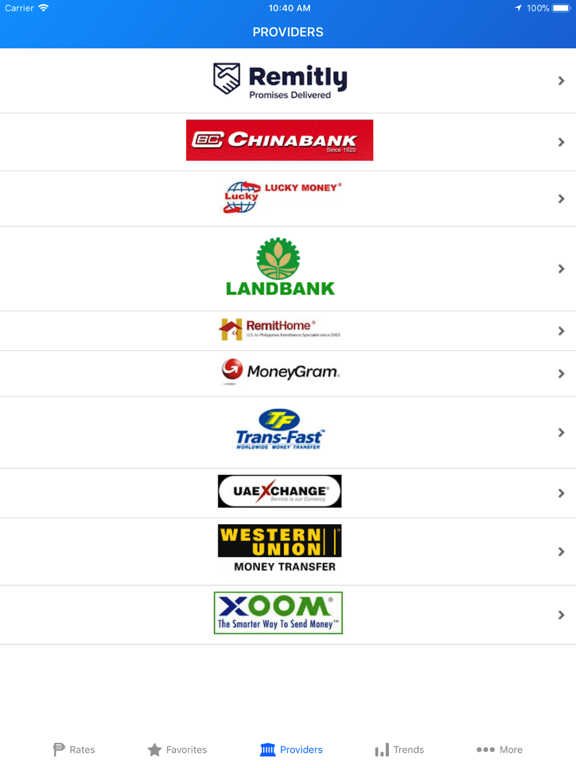 PHP Peso Exchange Rates iPad screenshot 4 - Finance app